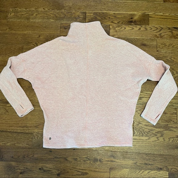 Lululemon Along the Way Mock Neck Long Sleeve Sweater Heathered Copper Clay Med - Picture 8 of 9